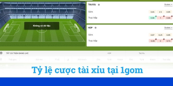 1gom - Cập nhật kèo bóng đá đầy đủ và chính xác 2026 4 Tỷ lệ cược tài xỉu với khả năng thắng nhanh chóng 1gom