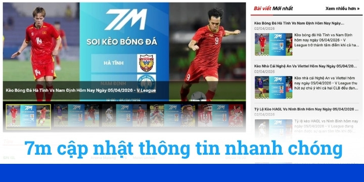 7m - Tham gia cá cược với hàng loạt kèo bóng đá hấp dẫn 2 Cập nhật mọi thông tin 7m về kèo nhanh và chính xác nhất